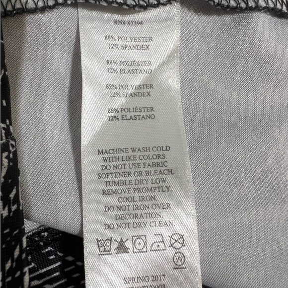 Prince Active Tank Top Black White Print Size L Tennis Racerback Stretch - Picture 4 of 8